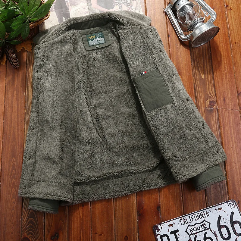 Top Thick Casual Cotton-padded Men Clothing Men's Cotton Winter Clothes Lapel Warmth Thick Down Jacket Youth Thick Down Jackets