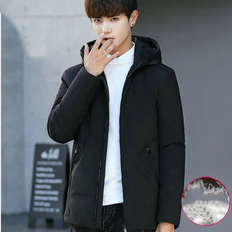 Thick Men Coats Original High Quality New Heated Down Coat Mens Jackets Europe White Duck Down Male Winter Coat Short Jacket Uk