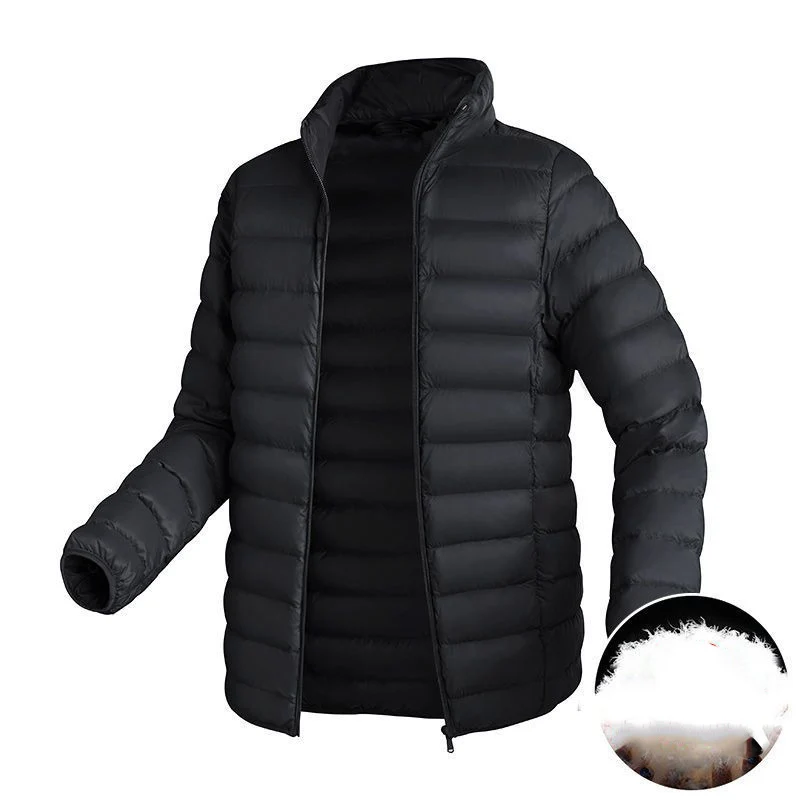Men's Winter Jackets Short Thin Men's Coats Original High Quality Light White Duck Down Warm Autumn and Winter Man Coat Feather