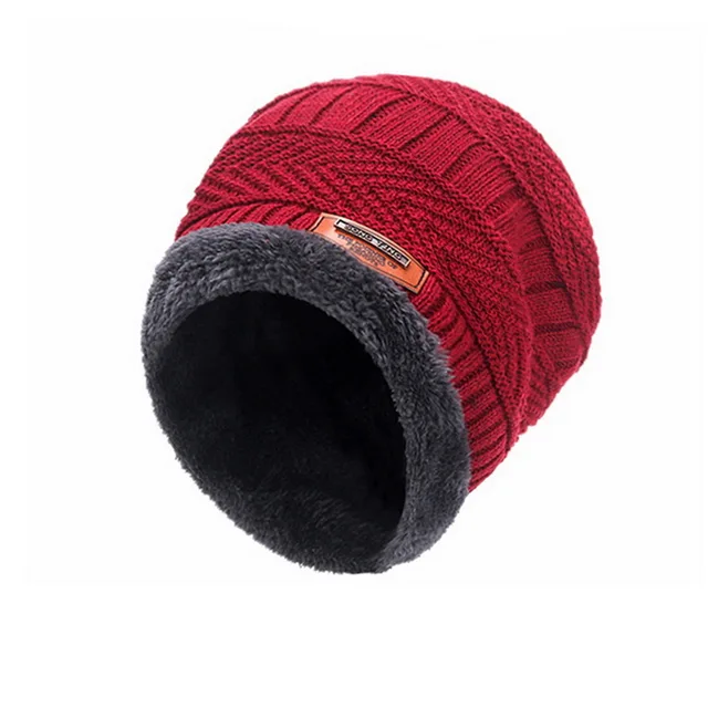 Winter Wool Neck Scarf Cap For Men Women Thick Warm Velvet Beanie Hat Knitted Hat Outdoor Riding Hat Mask Bonnet Hats Set Scarf