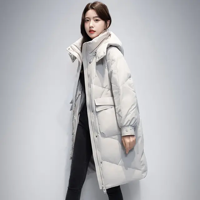 Women's Down Coat Fashion Winter Coat for Women Down Jacket With Hood Big Long Medium-length Thickening Loose 2023 New Jackets