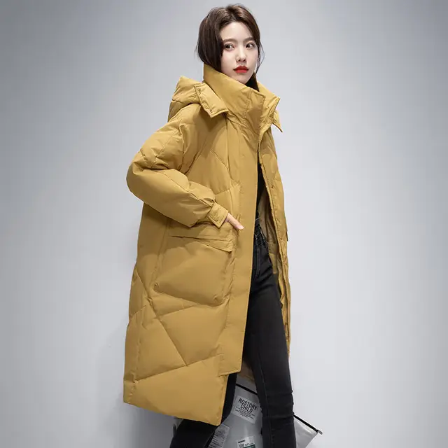 Women's Down Coat Fashion Winter Coat for Women Down Jacket With Hood Big Long Medium-length Thickening Loose 2023 New Jackets