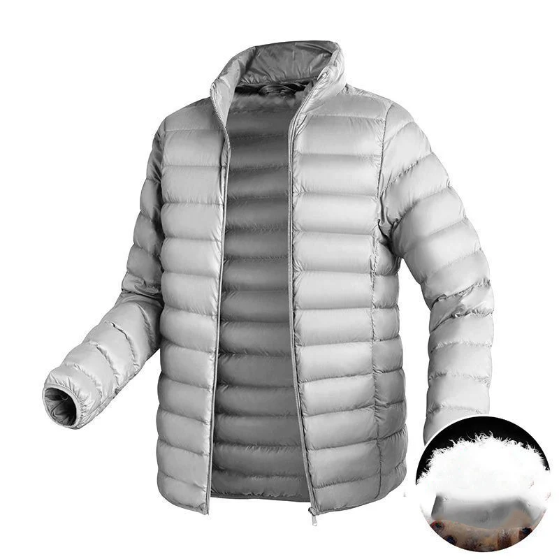 Men's Winter Jackets Short Thin Men's Coats Original High Quality Light White Duck Down Warm Autumn and Winter Man Coat Feather