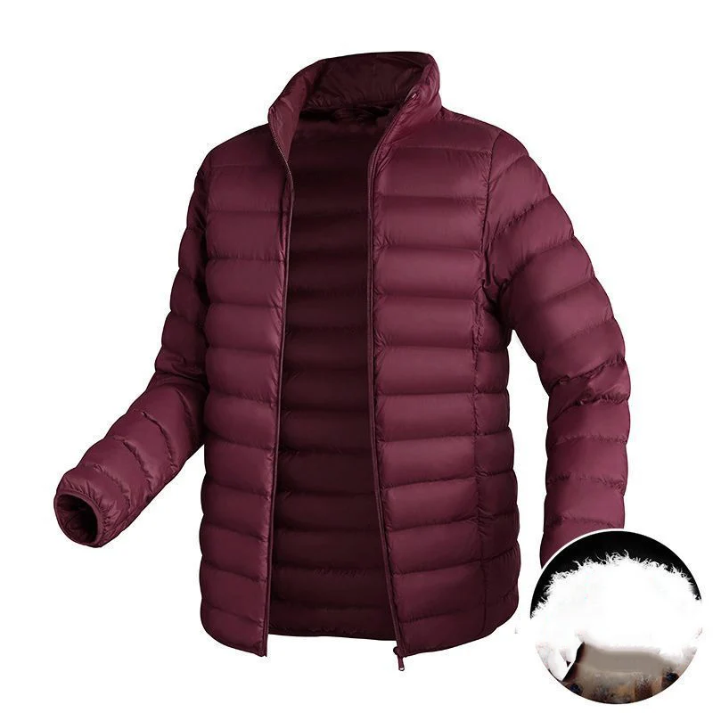 Men's Winter Jackets Short Thin Men's Coats Original High Quality Light White Duck Down Warm Autumn and Winter Man Coat Feather