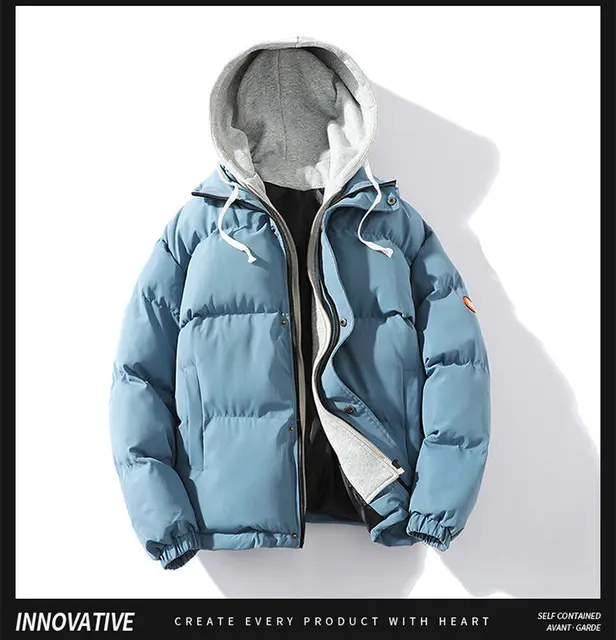 Men's Cold Coat for Winter Padded Jacket Men Go Shopping Cotton-padded Clothes Fallow All-match Loose New Coats Jackets Man Hot