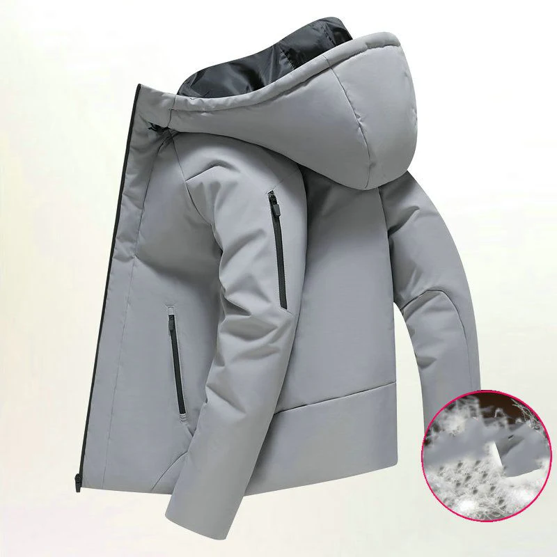 Thick Men Coats Original High Quality New Heated Down Coat Mens Jackets Europe White Duck Down Male Winter Coat Short Jacket Uk