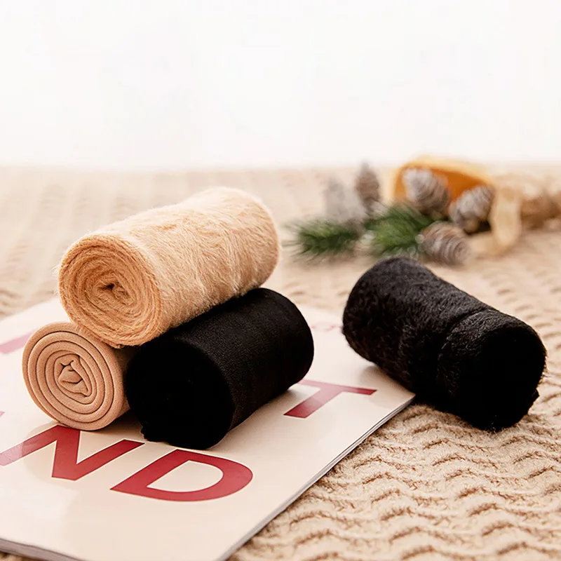 1-5Pairs Winter Warm Thicken Fleece Short Socks Women Thermal Cashmere Wool Socks Snow Velvet Boots Home Floor Calcetines Mujer