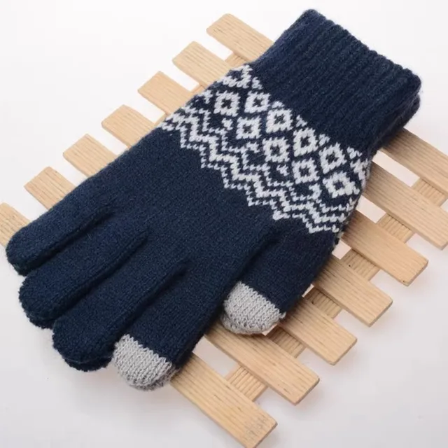 Woolen Crochet Knitted Winter Gloves for Women Men TouchScreen Warm Stretch Mittens Full Finger Thicken Guantes Driving Luvas