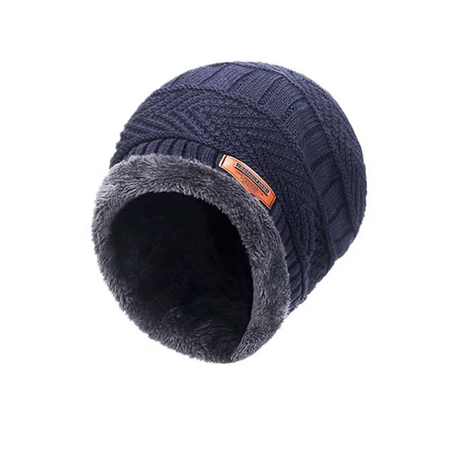 Winter Wool Neck Scarf Cap For Men Women Thick Warm Velvet Beanie Hat Knitted Hat Outdoor Riding Hat Mask Bonnet Hats Set Scarf