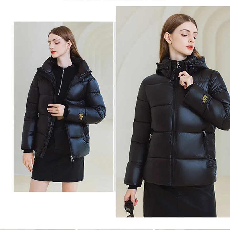 Women Down Jackets Winter Women's Cold Coat Intensification High-end Short Black Gold Bread White Duck Down New Feather Coats