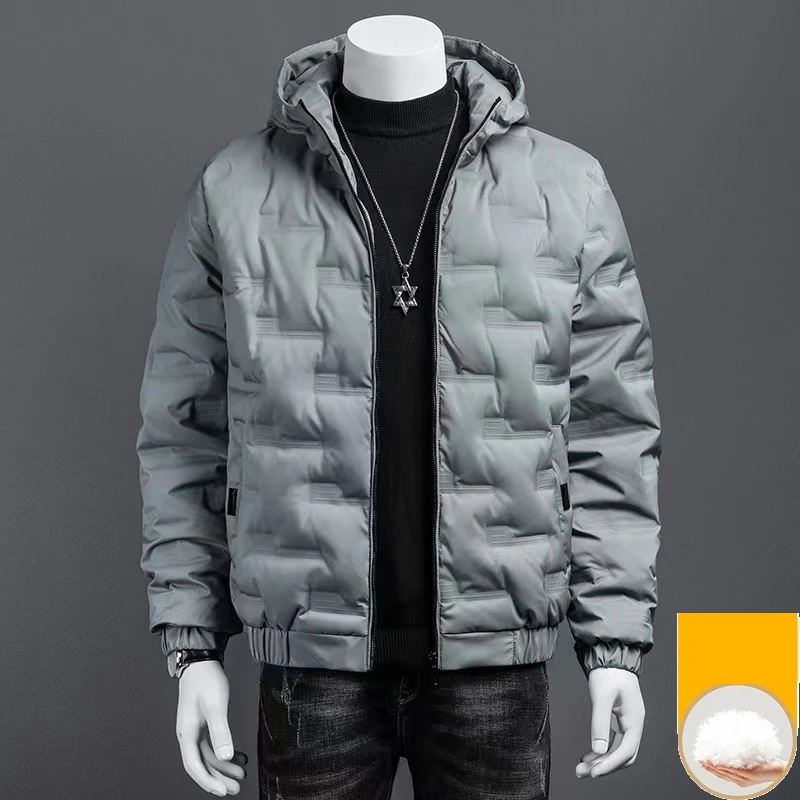Short Down Jackets White Duck Down Light Men's Cold Coat for Winter New Hooded Thin Large Size Men's Coats Original High Quality