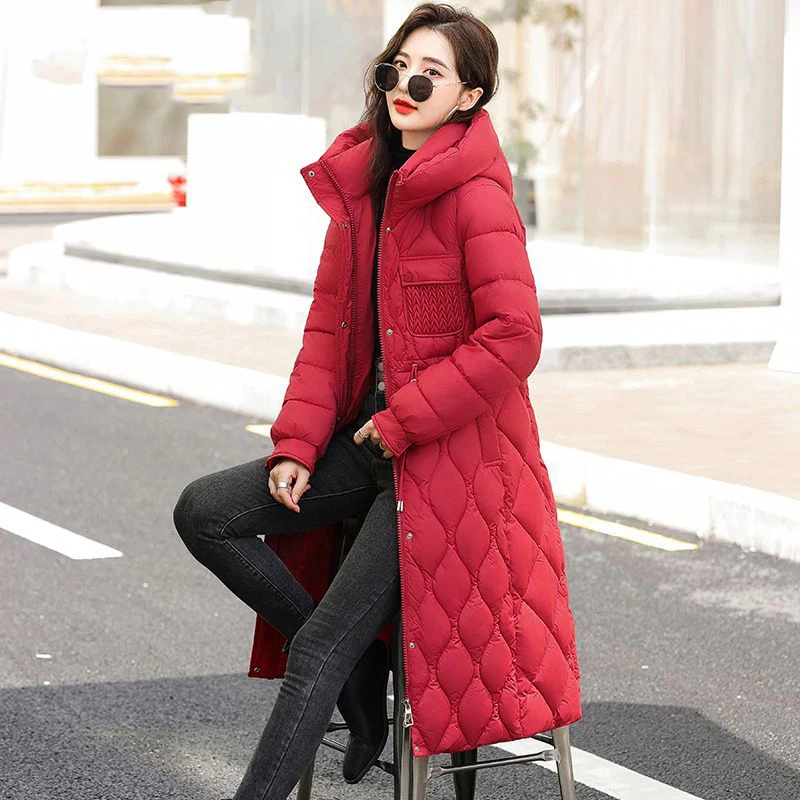White Duck Down Feather Coats Long High-end Warm Clothes for Women Down Jacket Hood New Middle Age Women's Winter Coat Promotion