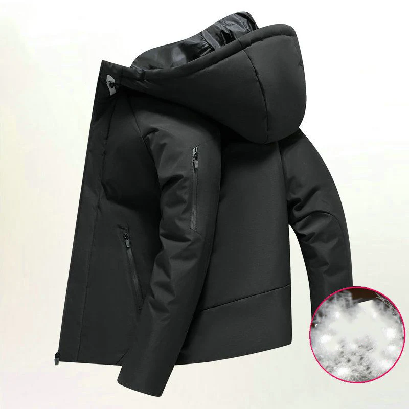 Thick Men Coats Original High Quality New Heated Down Coat Mens Jackets Europe White Duck Down Male Winter Coat Short Jacket Uk