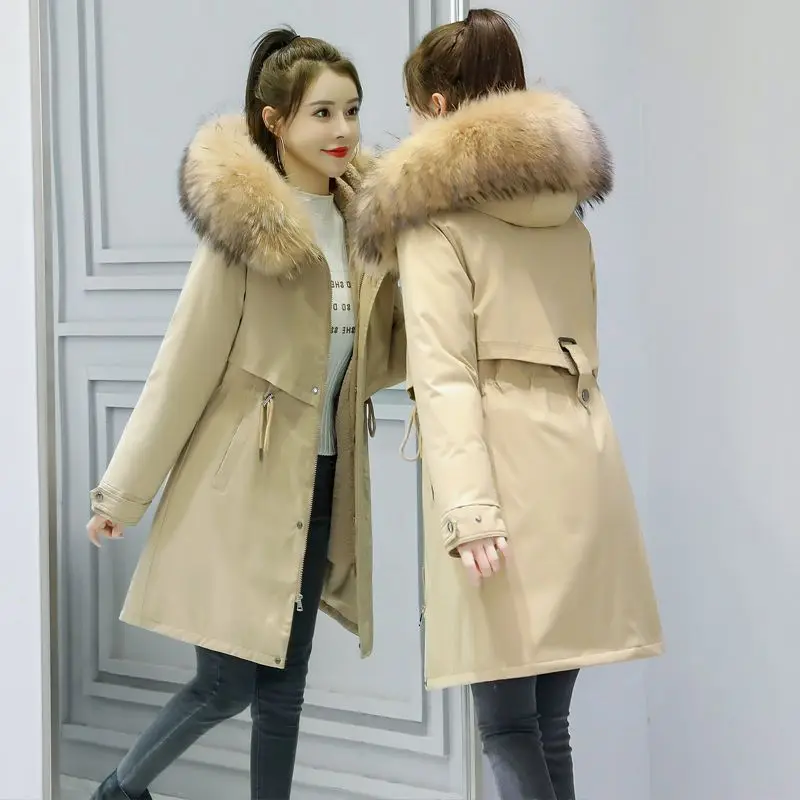 Cashmere Thickened Women's Quilted Coats Long Coat Winter 2023 Winter New Down Cotton Coat Cotton-padded Jacket Pie Overcome