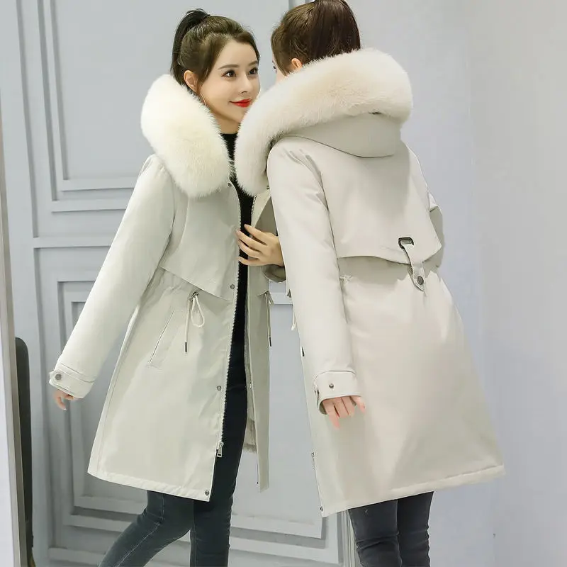 Cashmere Thickened Women's Quilted Coats Long Coat Winter 2023 Winter New Down Cotton Coat Cotton-padded Jacket Pie Overcome