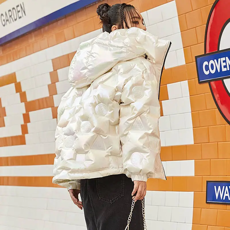 Down Coats White Duck Down Jackets for Women High-grade Loose Appear Thin Short Women's Winter Coats Free Shipping Feather Coat