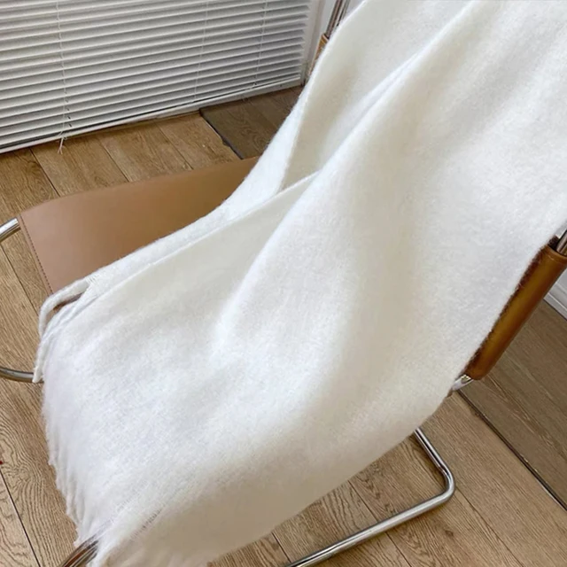 Winter Warm Solid Colors Scarf Women Men 2023 Cashmere Fashion Rainbow Thickened Long Tassel Shawl Autumn Outdoor Gifts