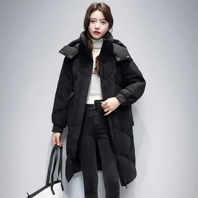 Women's Down Coat Fashion Winter Coat for Women Down Jacket With Hood Big Long Medium-length Thickening Loose 2023 New Jackets