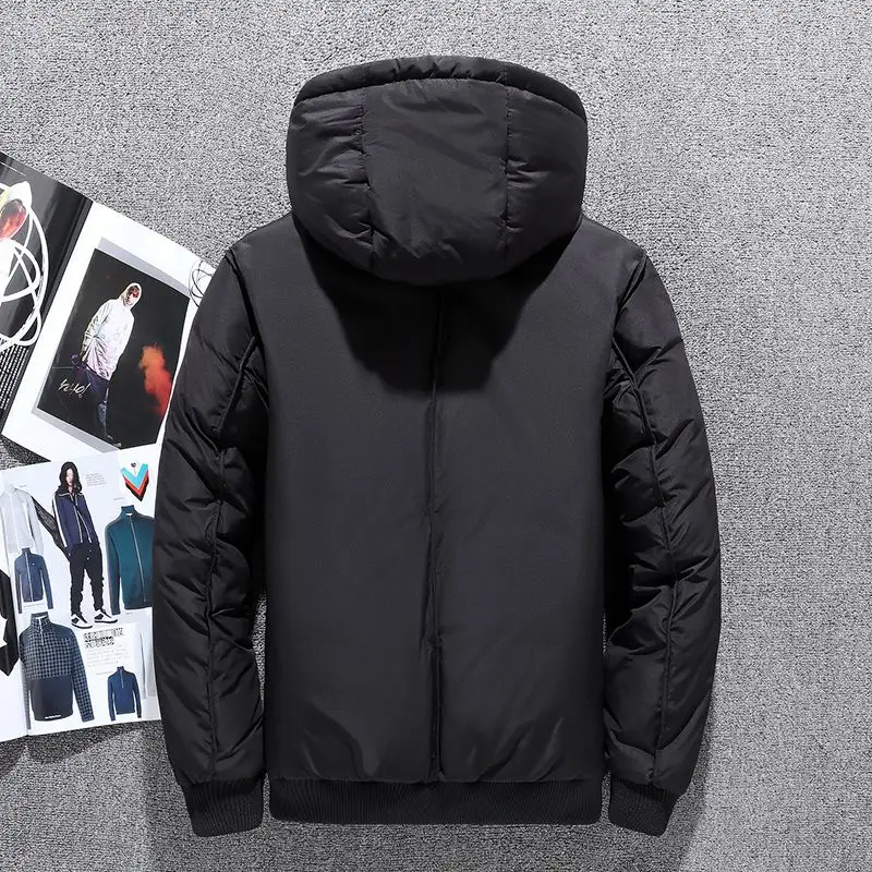 Hooded New Down Jackets Coat Men's Winter Coat White Duck Down Short Men's Clothing Free Shipping Lightweight Padded Jackets