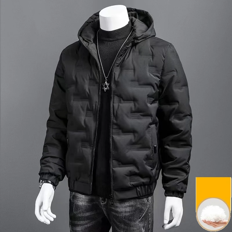 Short Down Jackets White Duck Down Light Men's Cold Coat for Winter New Hooded Thin Large Size Men's Coats Original High Quality