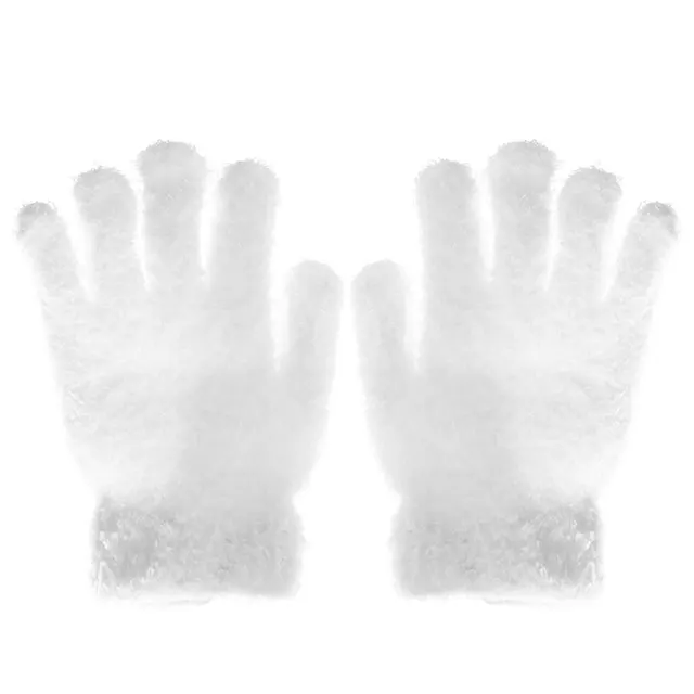 Winter Coral Fleece Thicken Gloves Women Girls Keep Warm Plush Furry Full Finger Mittens Soft Elastic Casual Solid Cycling Glove