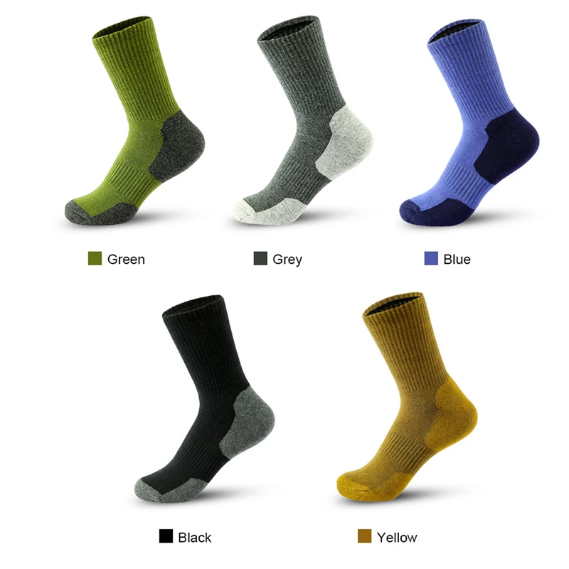 2023 New Autumn And Spring Men's Sports Socks Casual Color Matching Thick Warm Breathable High Quality Socks 5 Pairs EU 38-43