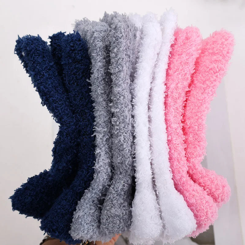Winter Coral Fleece Thicken Gloves Women Girls Keep Warm Plush Furry Full Finger Mittens Soft Elastic Casual Solid Cycling Glove