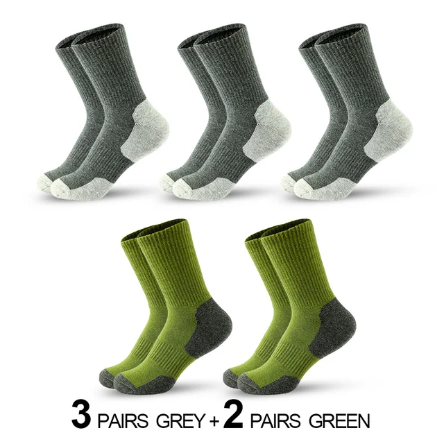 2023 New Autumn And Spring Men's Sports Socks Casual Color Matching Thick Warm Breathable High Quality Socks 5 Pairs EU 38-43