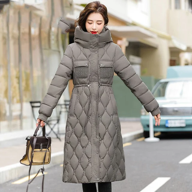 White Duck Down Feather Coats Long High-end Warm Clothes for Women Down Jacket Hood New Middle Age Women's Winter Coat Promotion