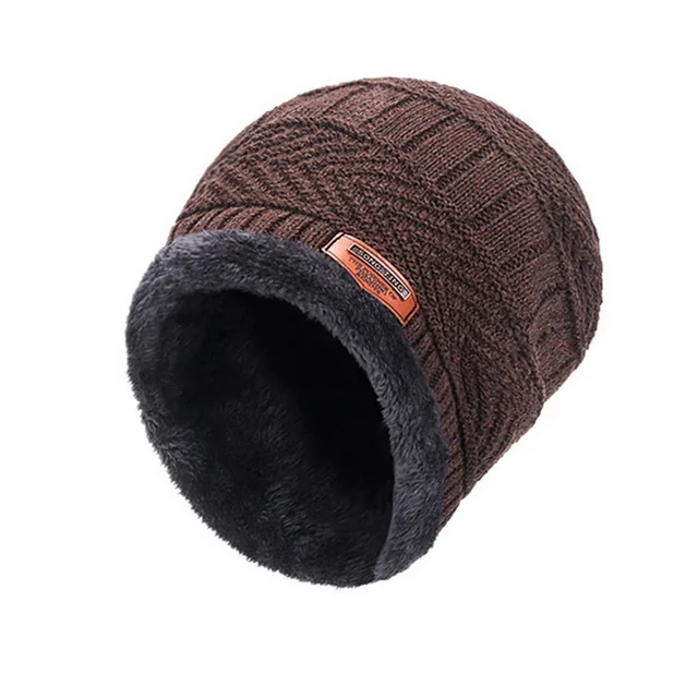 Winter Wool Neck Scarf Cap For Men Women Thick Warm Velvet Beanie Hat Knitted Hat Outdoor Riding Hat Mask Bonnet Hats Set Scarf