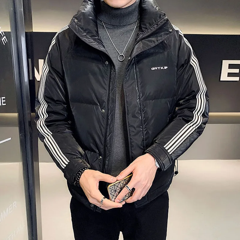 Fashion Mens Puffer Jacket Hooded Parkas Men Winter Warm Jackets Coat Thick Parka Coats Men Windbreaker Outwear Overcoat