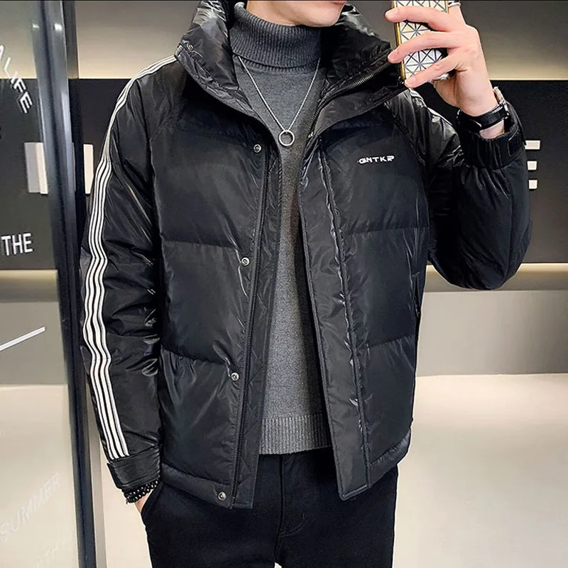 Fashion Mens Puffer Jacket Hooded Parkas Men Winter Warm Jackets Coat Thick Parka Coats Men Windbreaker Outwear Overcoat