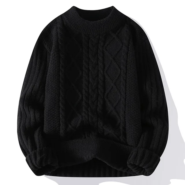 Autumn Casual Men's Sweater O-Neck Striped Slim Knittwear Mens Sweaters Pullover Men Harajuku Mens Retro Sweaters