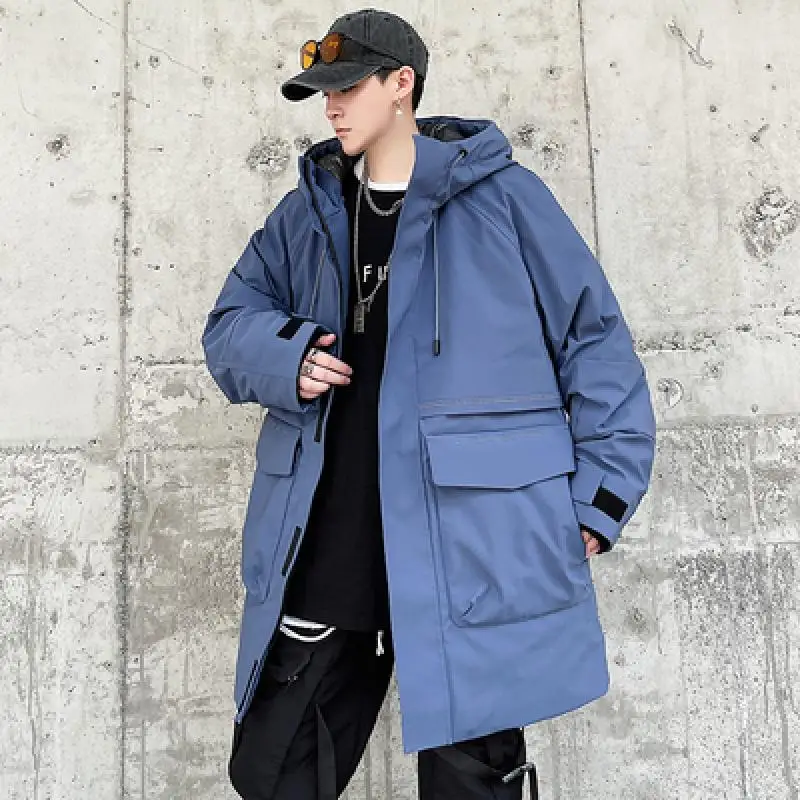 New Plus Size 3Xl Thick Down Jacket Parka Coat Mens Winter Thick Hooded Cotton Outwear Men Fashion Jacket Men Brand Clothing