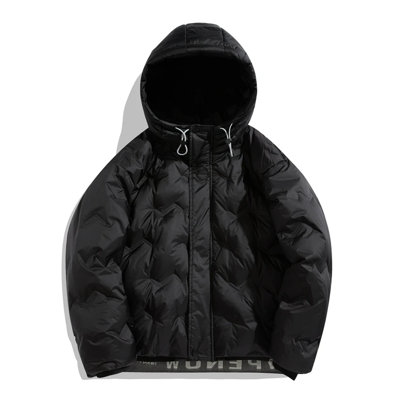 High Quality Winter Men Down Jacket Hooded Grey Duck Down Outerwear Warm Coat Men Casual Clothing