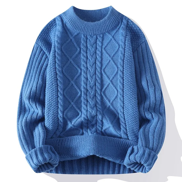 Autumn Casual Men's Sweater O-Neck Striped Slim Knittwear Mens Sweaters Pullover Men Harajuku Mens Retro Sweaters