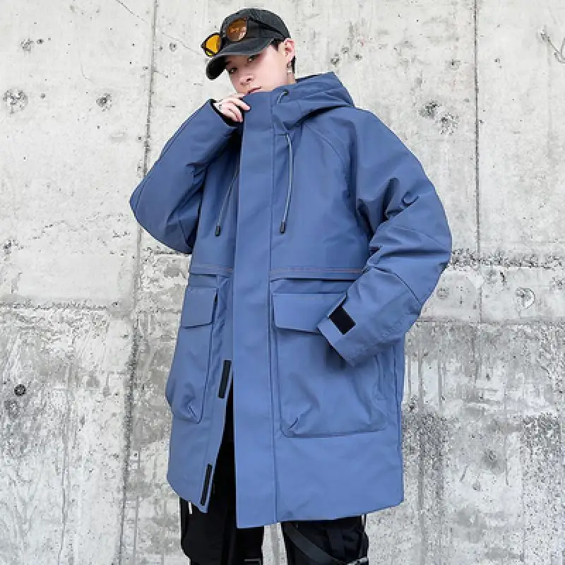 New Plus Size 3Xl Thick Down Jacket Parka Coat Mens Winter Thick Hooded Cotton Outwear Men Fashion Jacket Men Brand Clothing