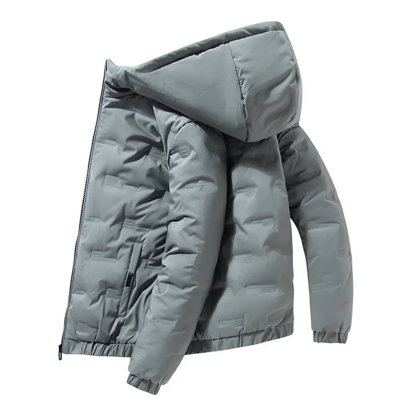 Winter New Men Down Jacket Hooded Coat Male Waterproof Streewear Men's Warm Clothing Solid Color White Duck Down Jacket
