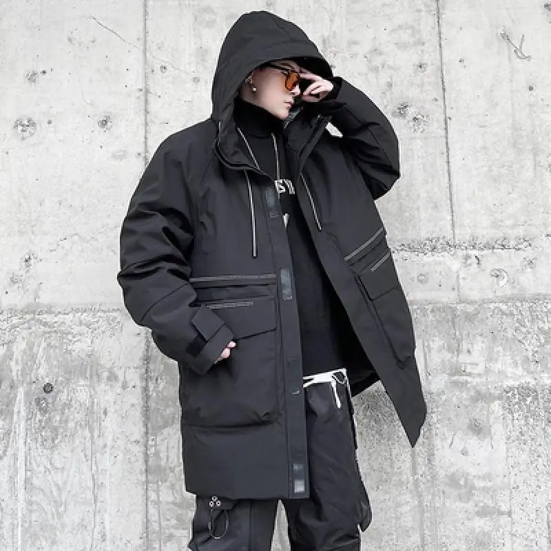 New Plus Size 3Xl Thick Down Jacket Parka Coat Mens Winter Thick Hooded Cotton Outwear Men Fashion Jacket Men Brand Clothing