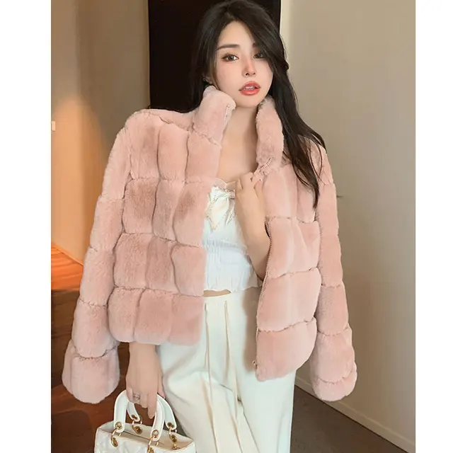 Thick Faux Fur Jackets Warm Autumn Winter Luxury High Collar Faux Mink Fur Party Club Coat Vintage Solid Furry Outerwear