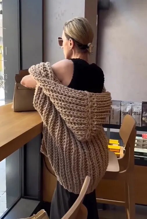 Elegant Solid Hooded Sweater Vest For Women Fashion Sleeveless Knitting Cardigan Winter Office Ladies Commute Streetwear