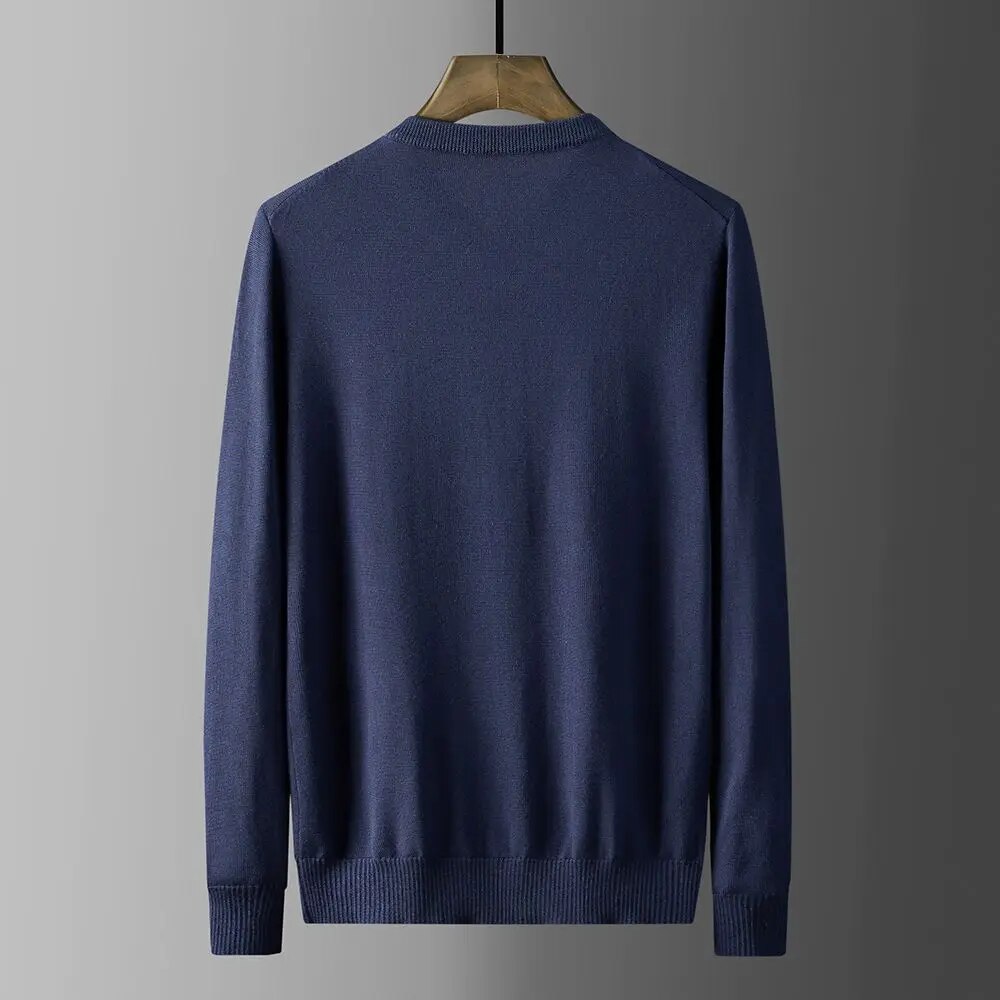 Top Quality New Fashion Solid V Neck Long Sleeve Men Cotton Casual Men Clothes Causal Knitted Sweaters Slim Pullovers H28