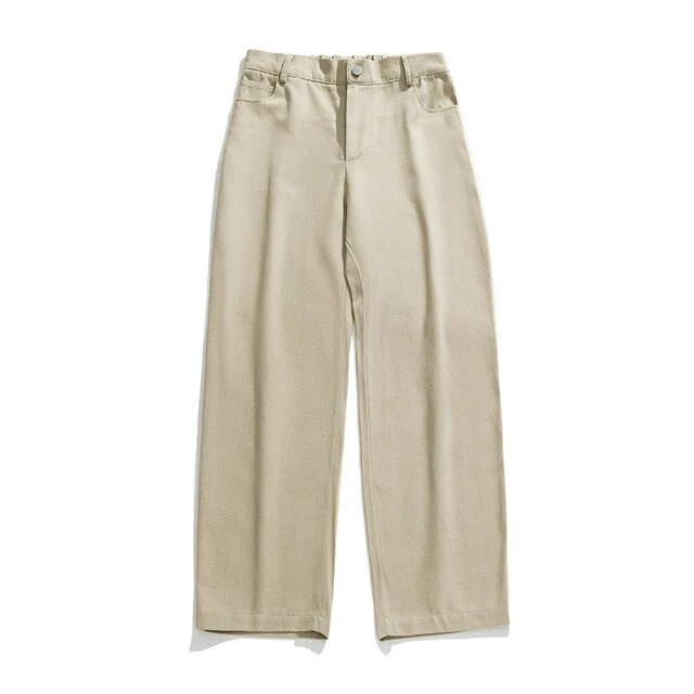 TFETTERS Brand Casual Pants Men Autumn Winter Mid Rise Straight Leg Jeans Baggy Fashion Motion Streetwear Cotton Men Pants