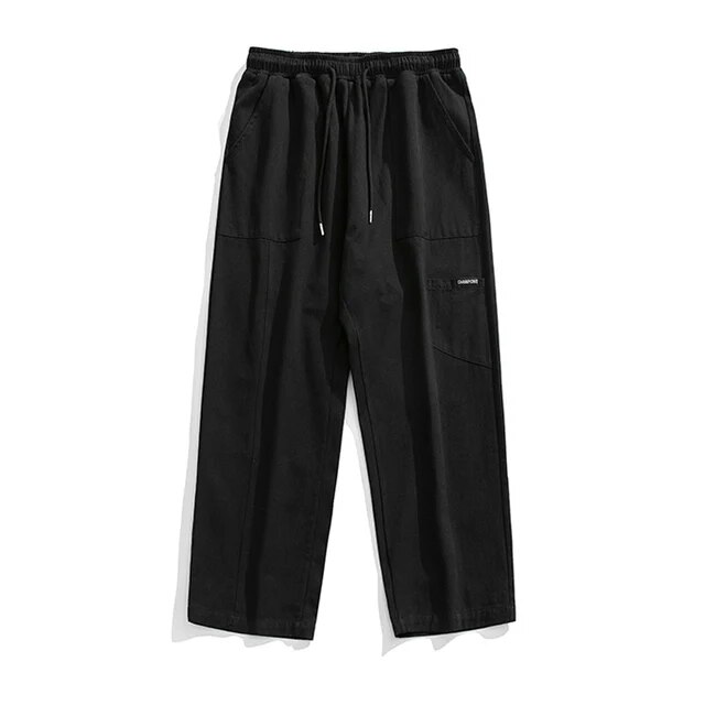 TFETTERS Brand Men Cargo Trousers New Autumn Winter Fleece Piecing Straight Leg Pnats Outdoors Casual Mid Rise Men Trousers