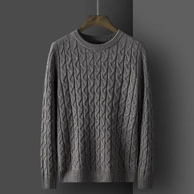 Spring Autumn New Fashion Casual Solid Knitwear O Neck Long Sleeve Men Clothing Thick Warm Causal Knitted Sweaters Pullovers H30