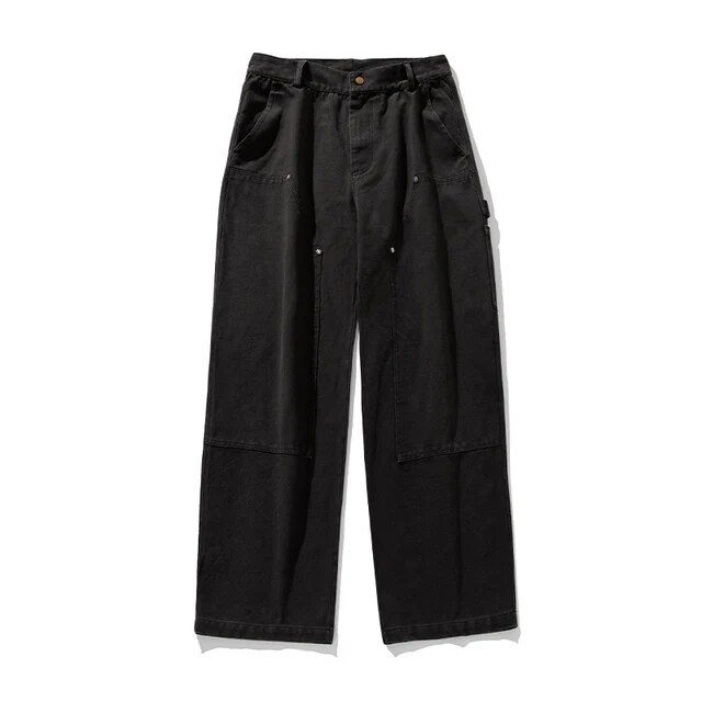 TFETTERS Brand 100%Cotton Retro Lumber Cargo Pants Men Autumn Winter New Japan Baggy Casual Pants Mans Fashion Streetwear