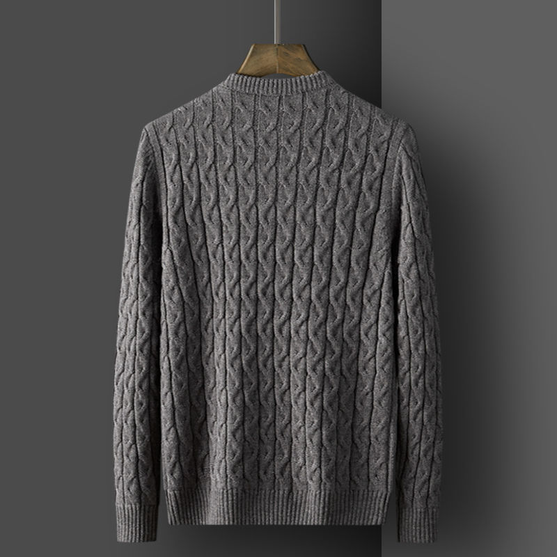 Spring Autumn New Fashion Casual Solid Knitwear O Neck Long Sleeve Men Clothing Thick Warm Causal Knitted Sweaters Pullovers H30