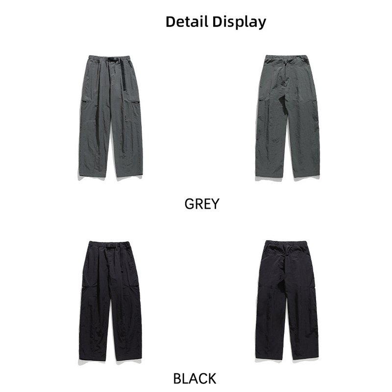 TFETTERS Autumn Cargo Pants Men 100% Nylon Safari Style Solid Double Side Pockets Men Pants Outdoors Tourism Men Clothes