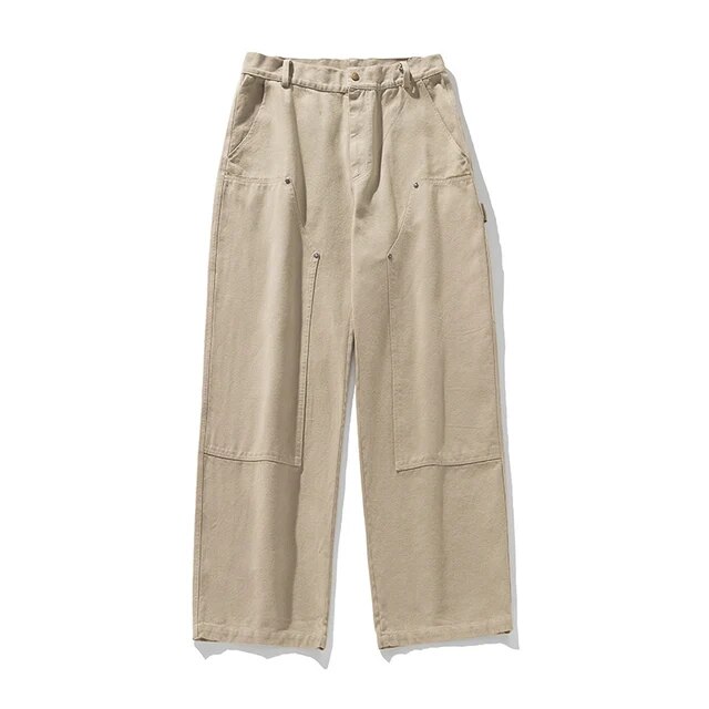 TFETTERS Brand 100%Cotton Retro Lumber Cargo Pants Men Autumn Winter New Japan Baggy Casual Pants Mans Fashion Streetwear