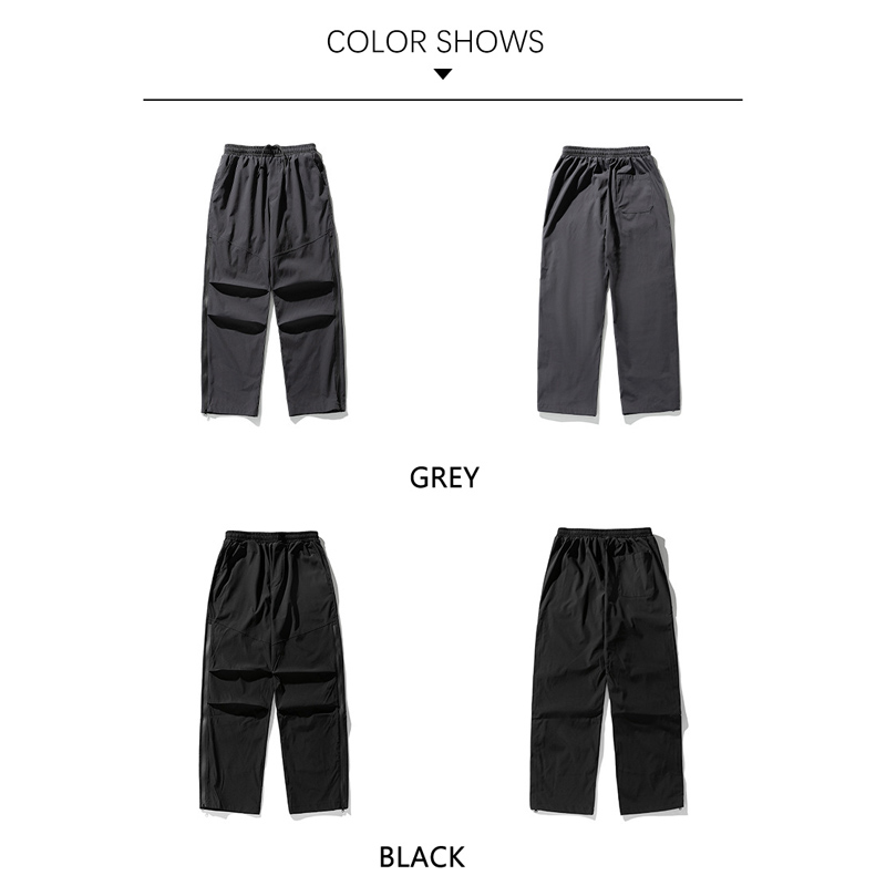 TFETTERS Autumn Winter Male Cargo Pants Side Stripe Watertight Mid Rise Parachute Pants Mens Fashion Outdoors Men Clothing